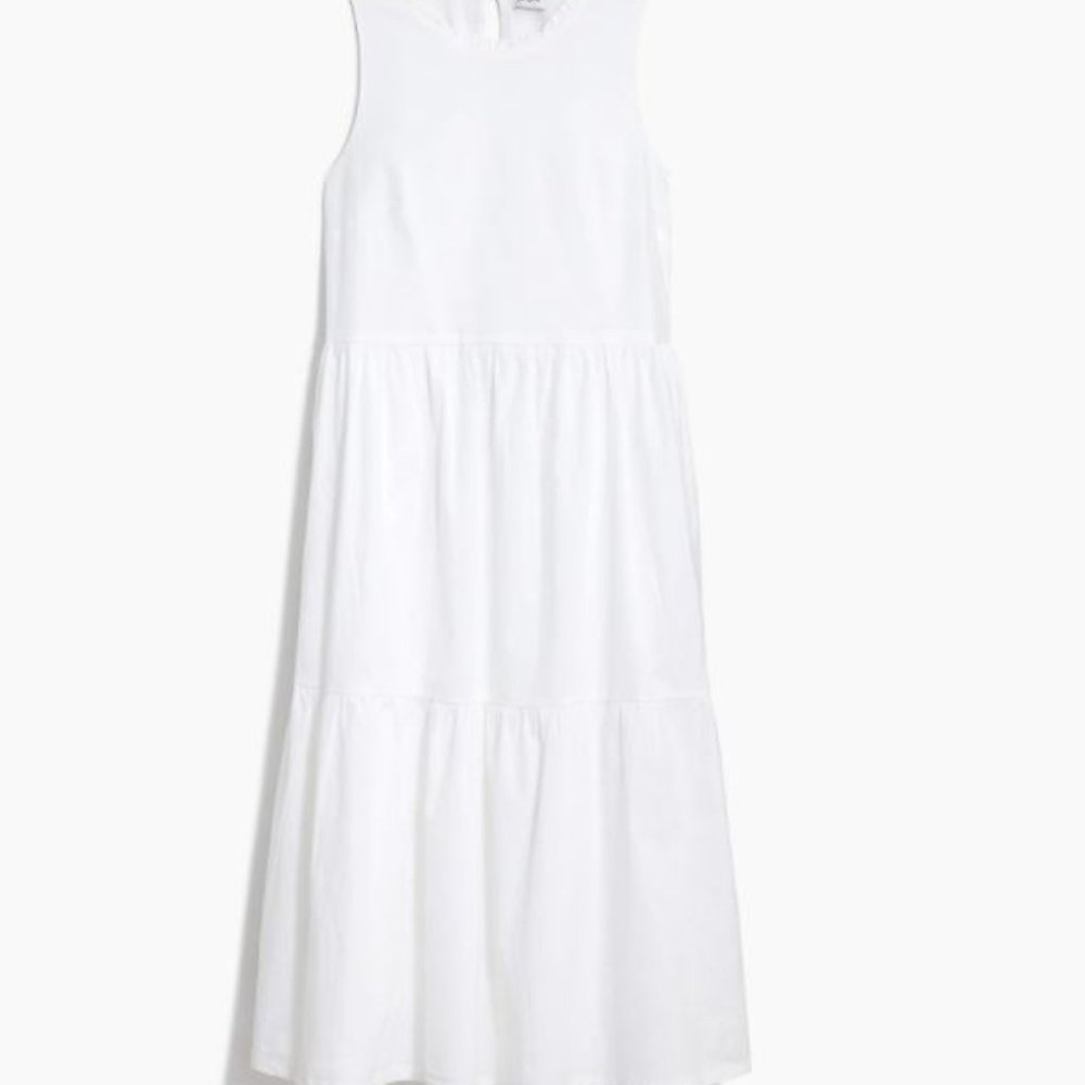 J.Crew White Sleeveless Sundress